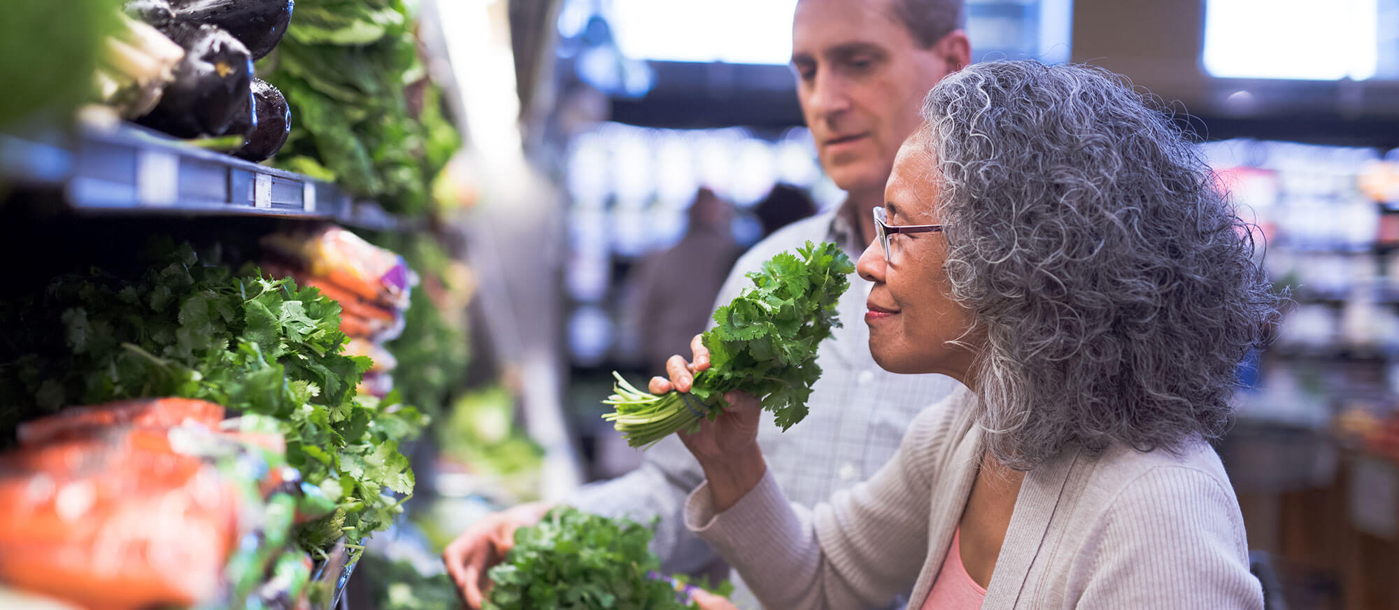 woman shopping for produce