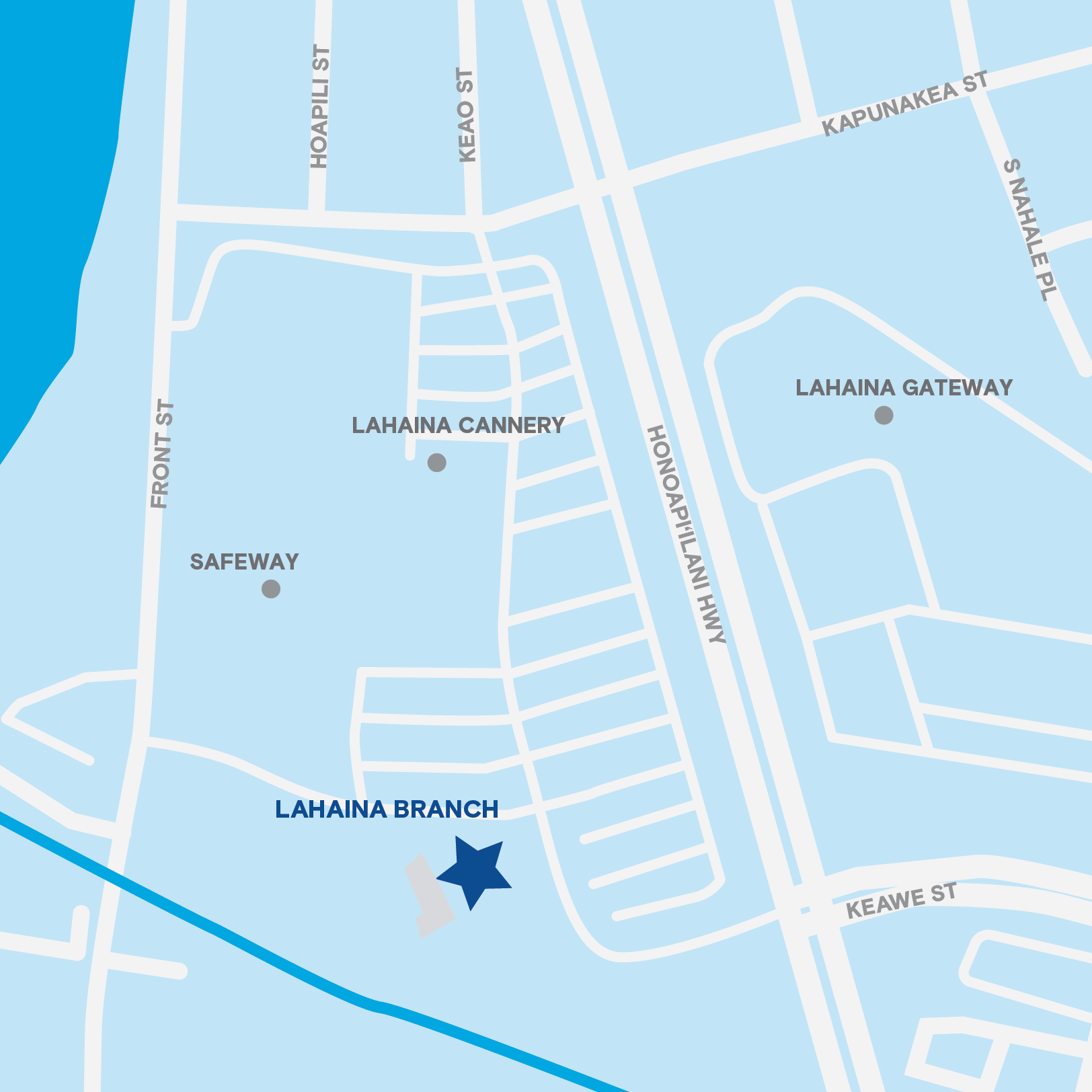 map of Lahaina Branch new location
