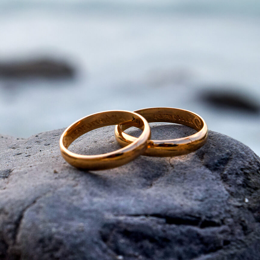 two rings on a rock