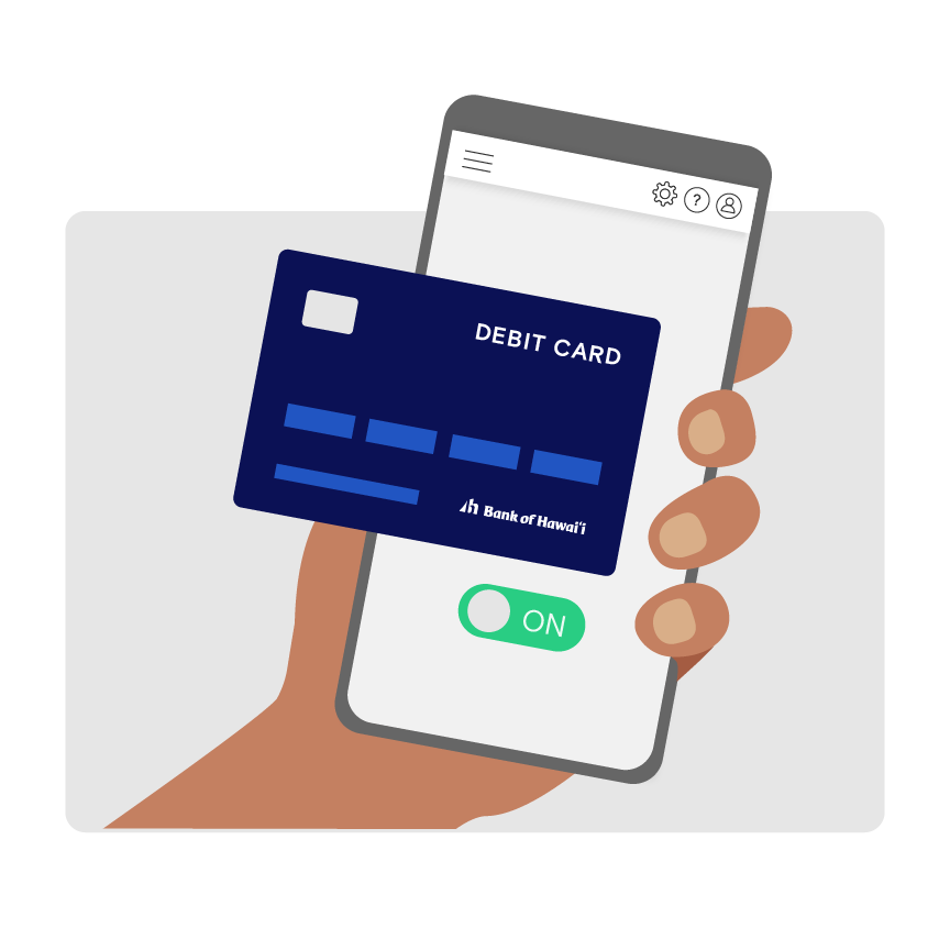 manage card controls on mobile app illustration